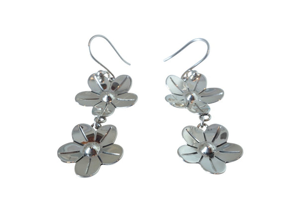No Mas! 925 Sterling Silver Earrings Floral