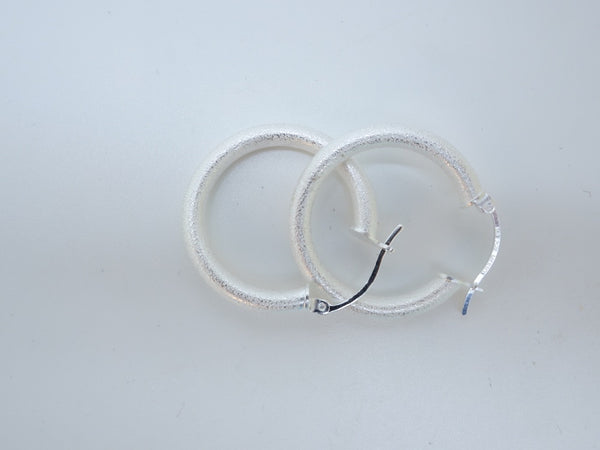Handcrafted solid sterling .925 silver 23cm Solid Silver HOOP Earrings from Taxco, Mexico
