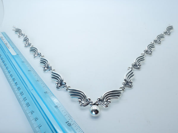 No Mas! William Spratling Design Solid 925 Silver Necklace